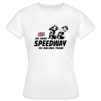 Speedway - Motorcycle Speedway - Women's T-Shirt - white - Front - AI Model Female 172 dark (172cm)