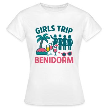 Voyage entre filles Benidorm Fête - T-shirt Femme - blanc - Devant - AI Model Female 172 dark (172cm)