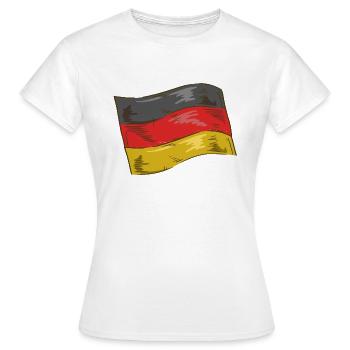 Drapeau allemand Drapeau allemand Utilisé Look Home - T-shirt Femme - blanc - Devant - AI Model Female 172 dark (172cm)