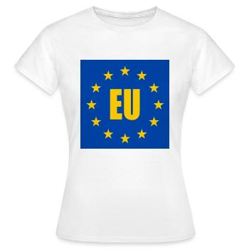 Eu - europa - Frauen T-Shirt - Weiß - Vorne - AI Model Female 172 dark (172cm)
