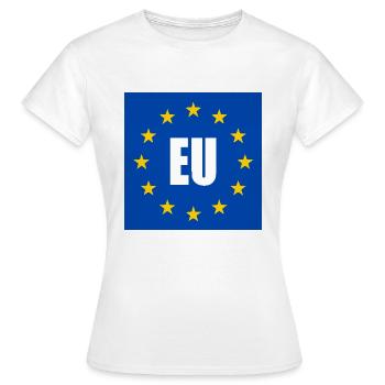 Drapeau de l’UE - T-shirt Femme - blanc - Devant - AI Model Female 172 dark (172cm)