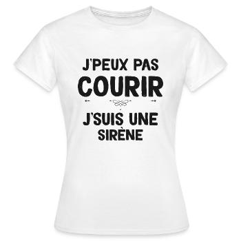 Je Suis une Sirene Cadeau Course A Pied - T-shirt Femme - blanc - Devant - AI Model Female 172 dark (172cm)