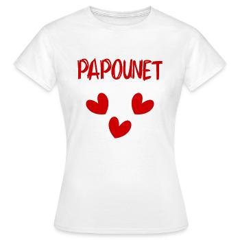 PAPOUNET. DAD. FATHER'S DAY. HAPPY DADDY'S DAY - Women's T-Shirt - white - Front - AI Model Female 172 dark (172cm)