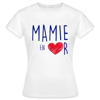 Mamie En Or - T-shirt Femme - blanc - Devant - AI Model Female 172 dark (172cm)
