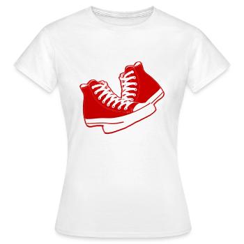 chaussures old school - T-shirt Femme - blanc - Devant - AI Model Female 172 dark (172cm)