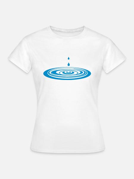 Tropfen in das Wasser_g1 - Frauen T-Shirt - Weiß