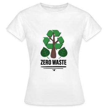 Zero Waste - T-shirt Femme - blanc - Devant - AI Model Female 172 dark (172cm)