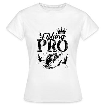 Pêche Pro - T-shirt Femme - blanc - Devant - AI Model Female 172 dark (172cm)