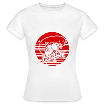 Pêche Pro - T-shirt Femme - blanc - Devant - AI Model Female 172 dark (172cm)