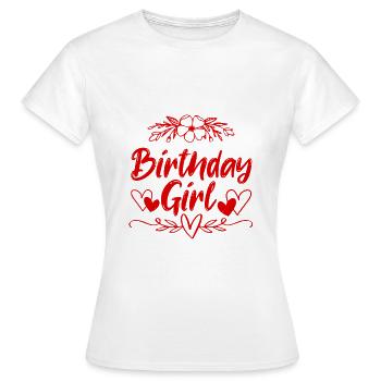 Fille d’anniversaire - T-shirt Femme - blanc - Devant - AI Model Female 172 dark (172cm)