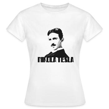 tesla1 - T-shirt Femme - blanc - Devant - AI Model Female 172 dark (172cm)