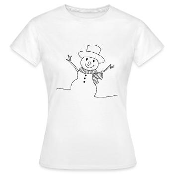 bonhomme de neige - T-shirt Femme - blanc - Devant - AI Model Female 172 dark (172cm)