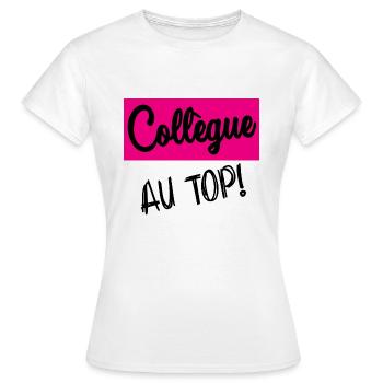 COLLEAGUE - Women's T-Shirt - white - Front - AI Model Female 172 dark (172cm)