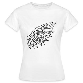Symbole aile gauche - T-shirt Femme - blanc - Devant - AI Model Female 172 dark (172cm)