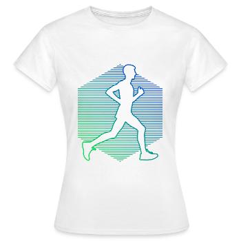 Course à pied Jogging Hommes Jogging Femmes - T-shirt Femme - blanc - Devant - AI Model Female 172 dark (172cm)