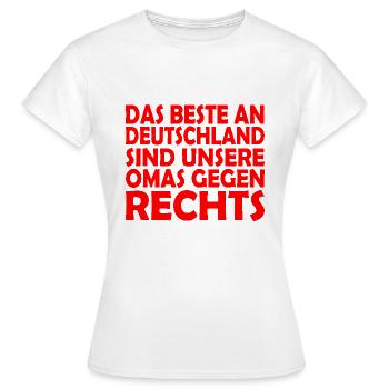 Les mamies contre la droite - T-shirt Femme - blanc - Devant - AI Model Female 172 dark (172cm)
