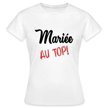 FUTURE MARIEE - T-shirt Femme - blanc - Devant - AI Model Female 172 dark (172cm)