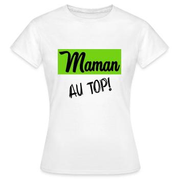 MOM - Women's T-Shirt - white - Front - AI Model Female 172 dark (172cm)