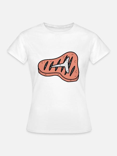 T-Bone Steak - Frauen T-Shirt - Weiß