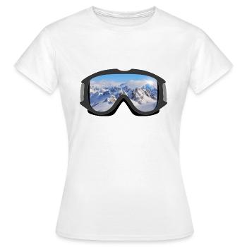 Vue de montagne - T-shirt Femme - blanc - Devant - AI Model Female 172 dark (172cm)