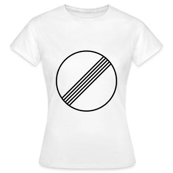 Aufgehoben - Offene Autobahn - Schild - T-shirt Femme - blanc - Devant - AI Model Female 172 dark (172cm)