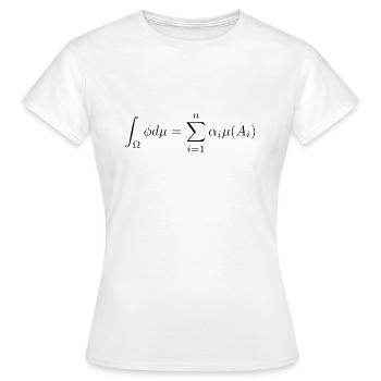 Lebesgue integral - Women's T-Shirt - white - Front - AI Model Female 172 dark (172cm)
