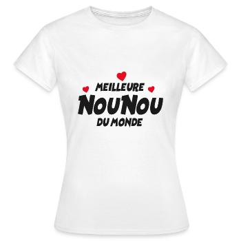 Meilleure Nounou Du Monde - T-shirt Femme - blanc - Devant - AI Model Female 172 dark (172cm)