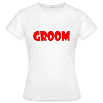 Groom - T-shirt Femme - blanc - Devant - AI Model Female 172 dark (172cm)