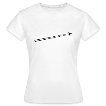 flugzeug - Frauen T-Shirt - Weiß - Vorne - AI Model Female 172 dark (172cm)