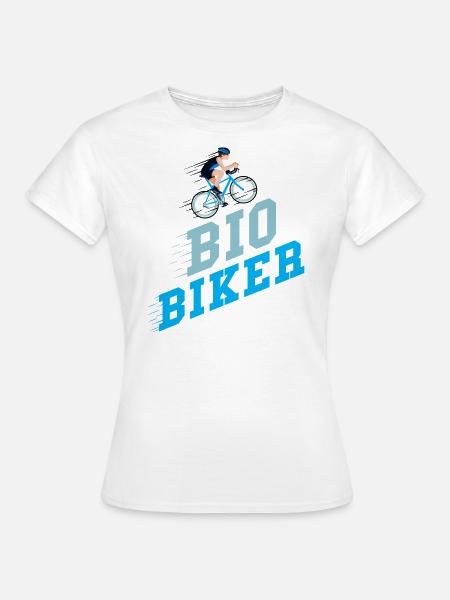 BIO BIKER Fahrrad fahren Sport treiben - Frauen T-Shirt - Weiß