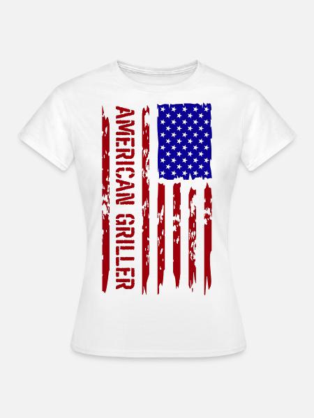 AMERIKANISCHER GRILLER - Frauen T-Shirt - Weiß