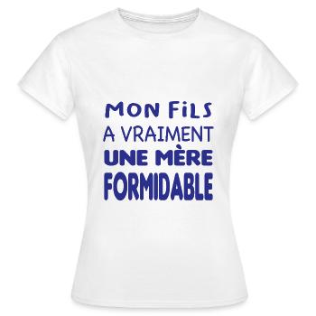 Mère formidable - T-shirt Femme - blanc - Devant - AI Model Female 172 dark (172cm)