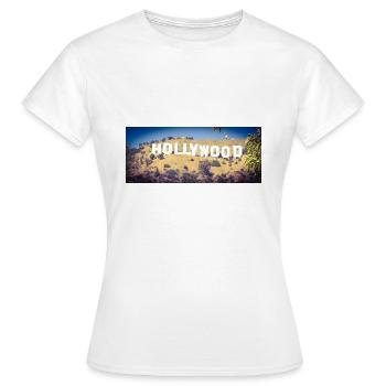 Hollywood - Frauen T-Shirt - Weiß - Vorne - AI Model Female 172 dark (172cm)