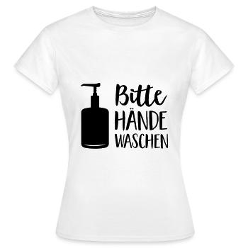 Hände waschen - Frauen T-Shirt - Weiß - Vorne - AI Model Female 172 dark (172cm)