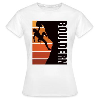 Bouldern - Boulderer - Frauen T-Shirt - Weiß - Vorne - AI Model Female 172 dark (172cm)