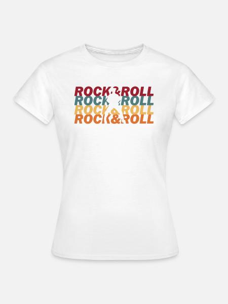 Rock and Roll - Frauen T-Shirt - Weiß
