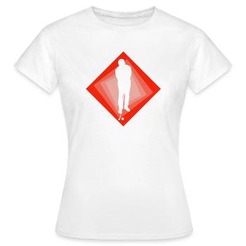 Golfer Golfing Golf Ball - Women's T-Shirt - white - Front - AI Model Female 172 dark (172cm)