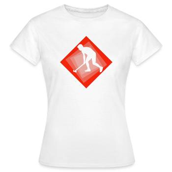 Feldhockey Hallenhockey Hockeyspieler - Frauen T-Shirt - Weiß - Vorne - AI Model Female 172 dark (172cm)