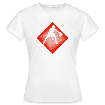 Basketballer Hooping Basketball - Frauen T-Shirt - Weiß - Vorne - AI Model Female 172 dark (172cm)