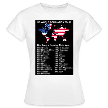 US World Domination Tour - Frauen T-Shirt - Weiß - Vorne - AI Model Female 172 dark (172cm)