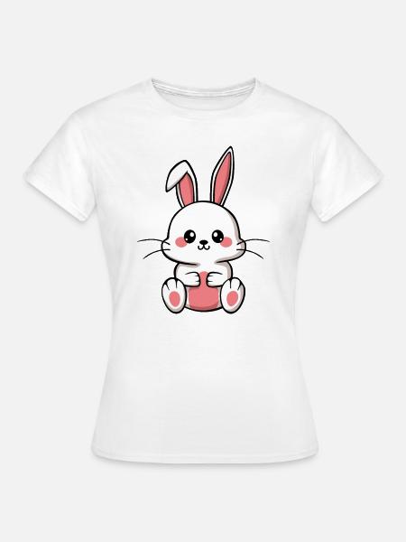 Niedliches Kaninchen - Frauen T-Shirt - Weiß