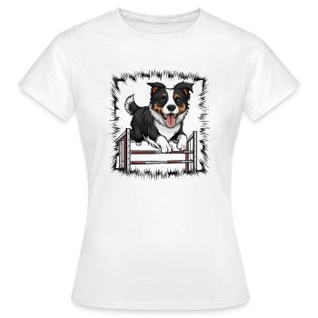 Sport canin Agility Border Collie - T-shirt Femme - blanc - Devant - AI Model Female 172 dark (172cm)