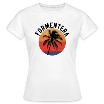 Formentera, Îles Baléares - T-shirt Femme - blanc - Devant - AI Model Female 172 dark (172cm)