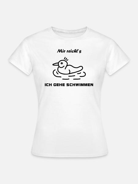Ente schwimmen - Frauen T-Shirt - Weiß