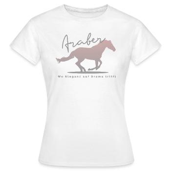 Araber - Wo Eleganz auf Drama trifft - Frauen T-Shirt - Weiß - Vorne - AI Model Female 172 dark (172cm)