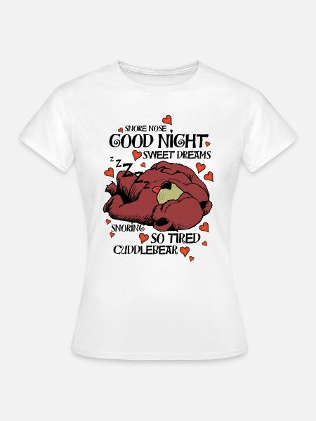 Cuddlebear Sleeping - Frauen T-Shirt - Weiß