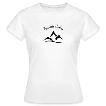 Bergsteiger - Frauen T-Shirt - Weiß - Vorne - AI Model Female 172 dark (172cm)