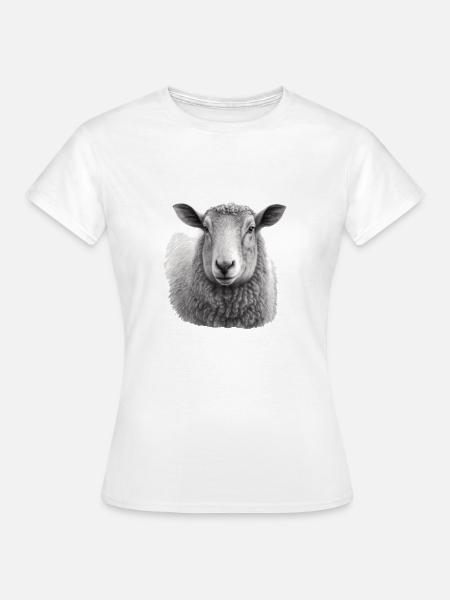 Schaf-porträt - Frauen T-Shirt - Weiß