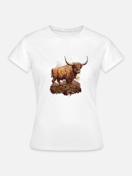 Hochlandkuh - Frauen T-Shirt - Weiß