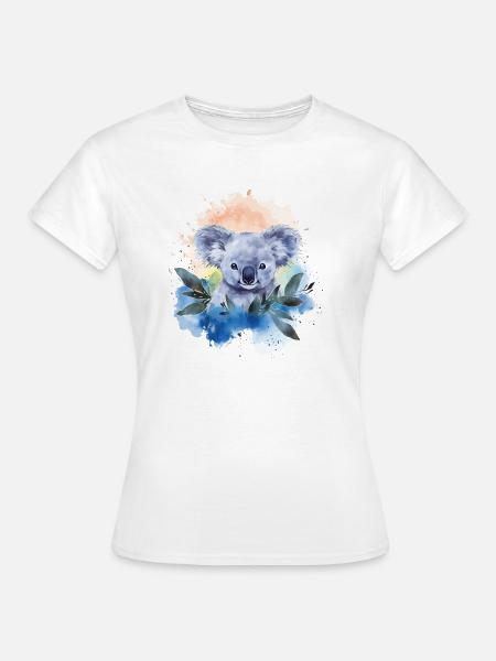 Entzückende Aquarell-koala-kunst - Frauen T-Shirt - Weiß